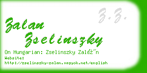 zalan zselinszky business card